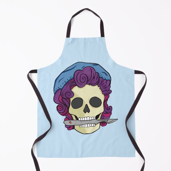 Item preview, Surgical Tech Halloween Skull sharp gloves scrub designed and sold by tinypurpleland.