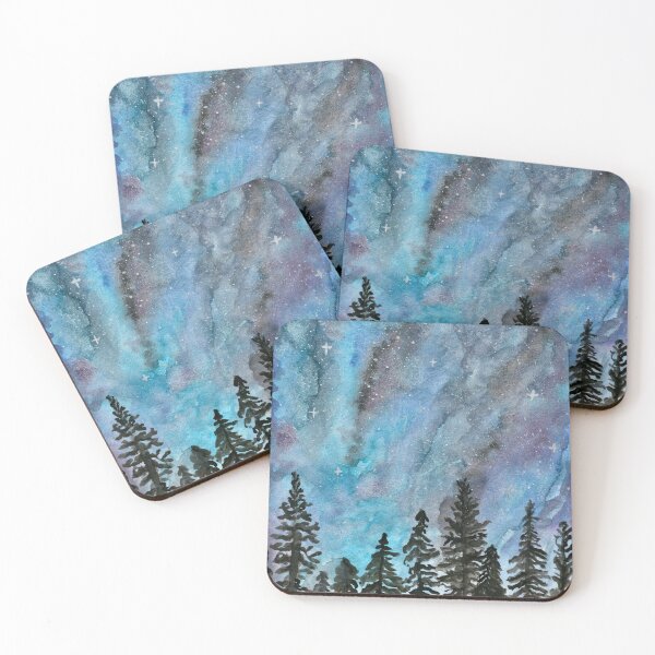 Item preview, Watercolor Night Sky Forest designed and sold by Bright-Skies.