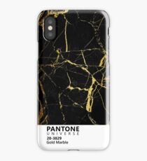 Black and Gold Marble Pantone iPhone Case
