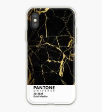 Schwarz und Gold Marmor Pantone iPhone-Hülle & Cover