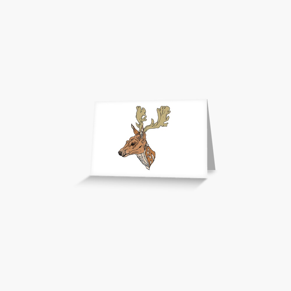 "National Animal of Antigua and Barbuda: Fallow Deer" Greeting Card for ...