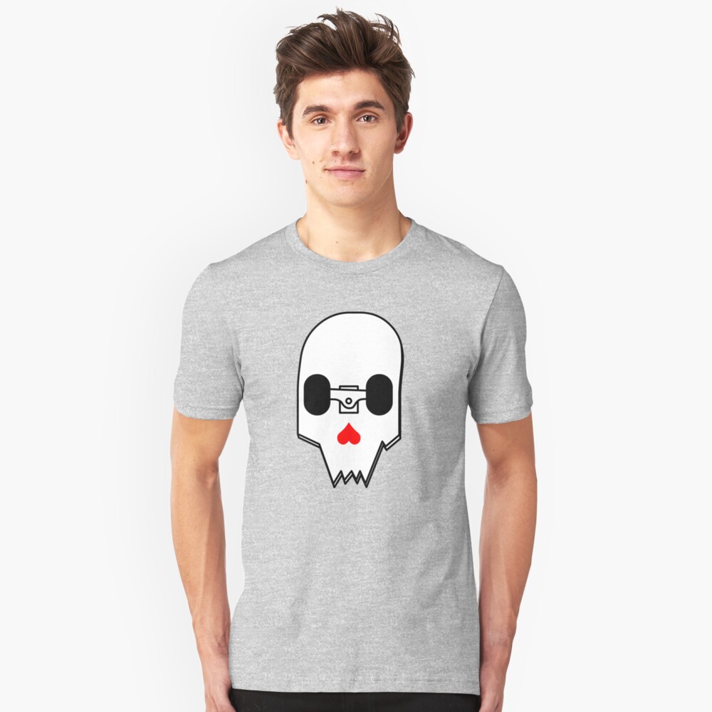Broken Skateboard Skull V1 Slim Fit T-Shirt