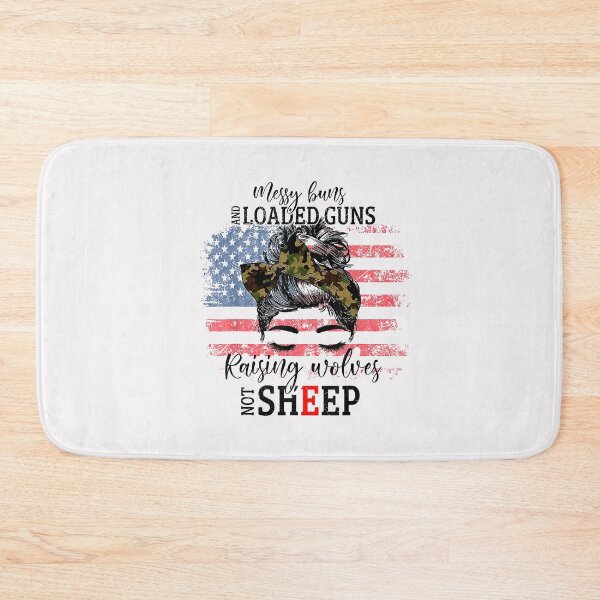 Item preview, Messy Buns And Loaded G-uns Raising Wolves Not Sheep T-Shirt designed and sold by Bener-Zurich.