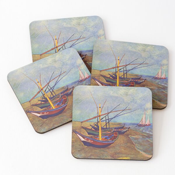 Item preview, Vincent Van Gogh - Fishing Boats on the Beach at Saintes-Maries designed and sold by Vivanne-art.