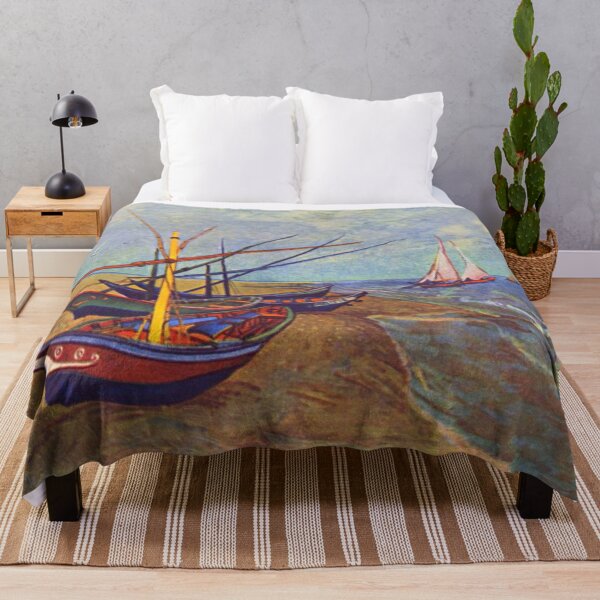 Item preview, Vincent Van Gogh - Fishing Boats on the Beach at Saintes-Maries designed and sold by Vivanne-art.