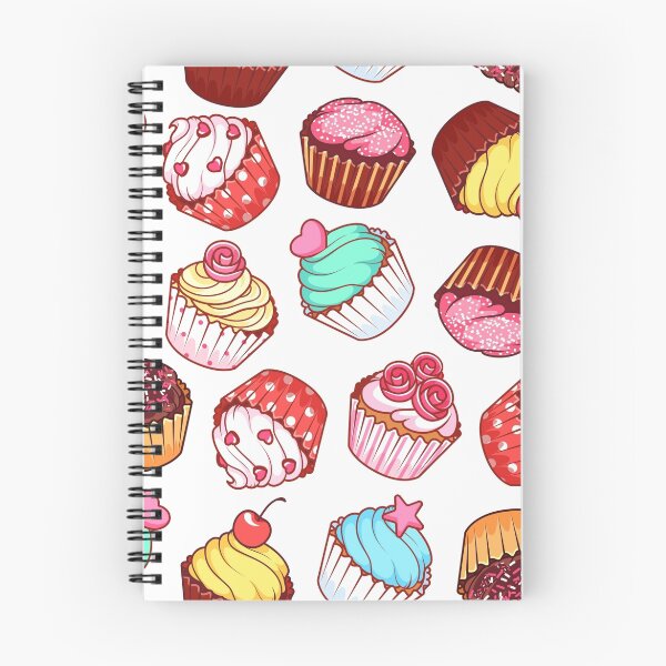 Item preview, Patrón con diferentes cupcakes sobre un fondo blanco. designed and sold by Victoria Kosheleva.