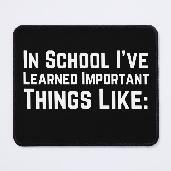 Item preview, The Important Things Learned in School designed and sold by Topical Supply Co..