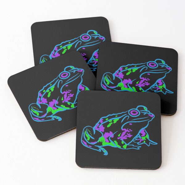 Item preview, Blue Neon Frog designed and sold by wildjellybeans.
