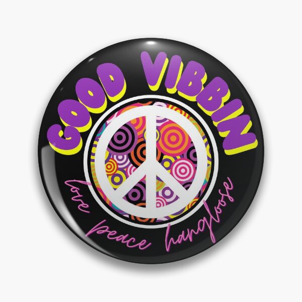 Item preview, Good Vibes Peace Love And Hangloose Retro Hippie  designed and sold by Vibbin4Life33.
