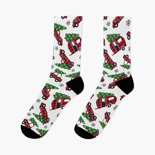 Item preview, Plaid Red Truck and Rv Christmas Pattern designed and sold by OrnamentallyYou.