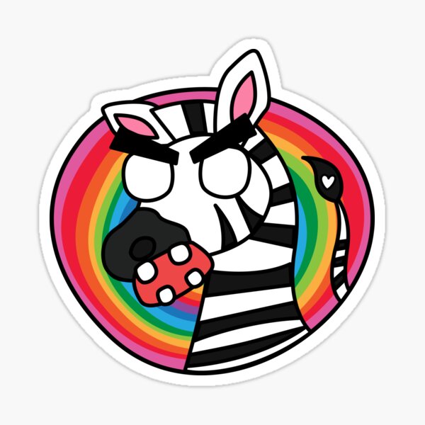 angry zombie zebra Sticker