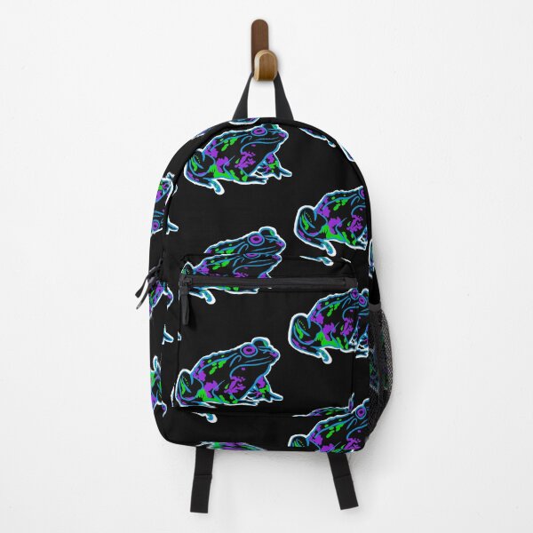 Item preview,  Blue Neon Frog with White Outline designed and sold by wildjellybeans.