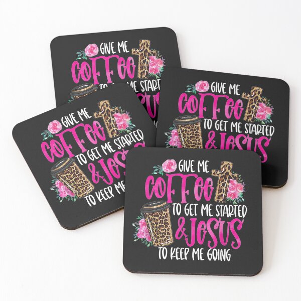 Item preview, Give me coffee to get me started and jesus to keep me going T-Shirt designed and sold by Bener-Zurich.