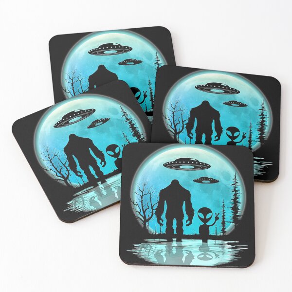 Item preview, Alien And Bigfoot Moon designed and sold by poppyballard918.