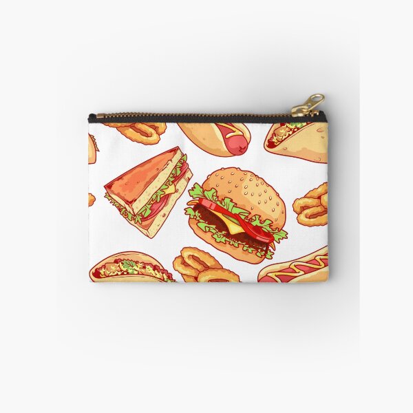 Item preview, Pattern with burgers, sandwiches, tacos, hot dogs and onion rings. designed and sold by Victoria Kosheleva.