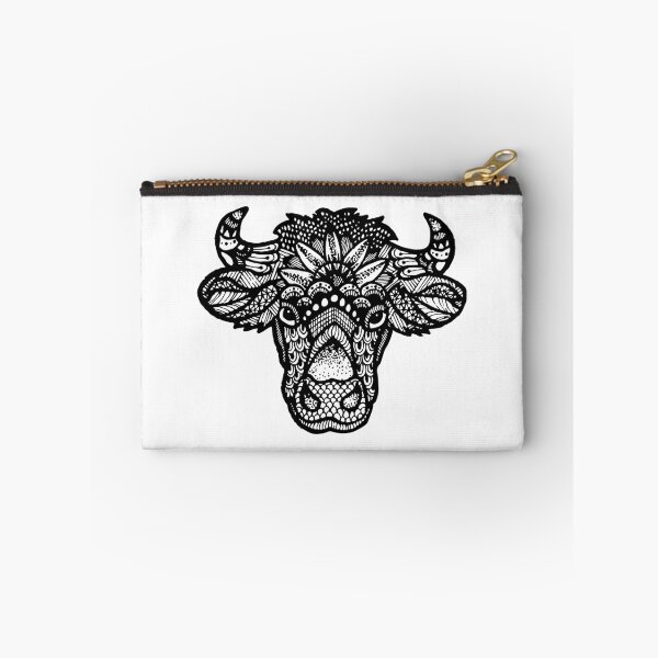 Item preview, Cow Head Zentangle designed and sold by Melanie Peterson.