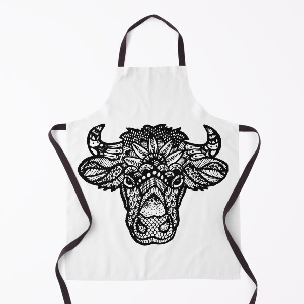 Item preview, Cow Head Zentangle designed and sold by Melanie Peterson.