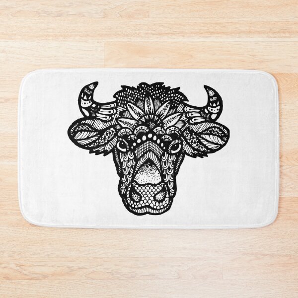 Item preview, Cow Head Zentangle designed and sold by Melanie Peterson.