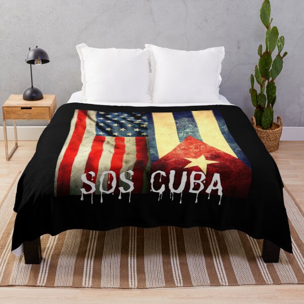 Item preview, Half American Cuban Flag SOS Cuba Vintage - Vertical Flag Half-Caste designed and sold by DKA-2ndBoy.