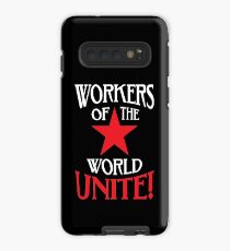 Funda/vinilo para Samsung Galaxy Workers of the World Unite - Estrella roja y lema