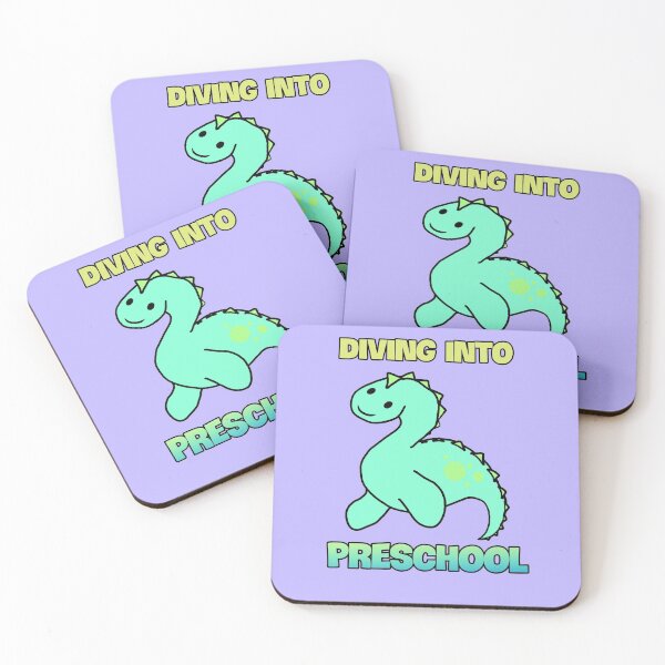 Item preview, Diving into preschool Cute Dinosaur Backtoschool Quote designed and sold by NerdyChibi.
