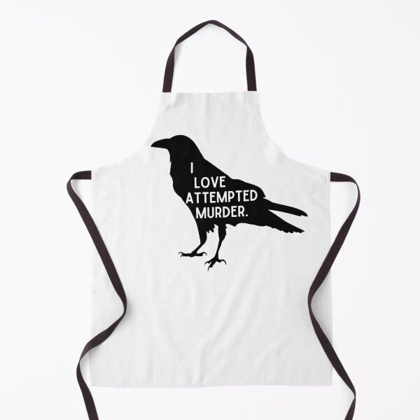 Item preview, I love attempted murder Halloween crow pun designed and sold by TheWaterBirds.