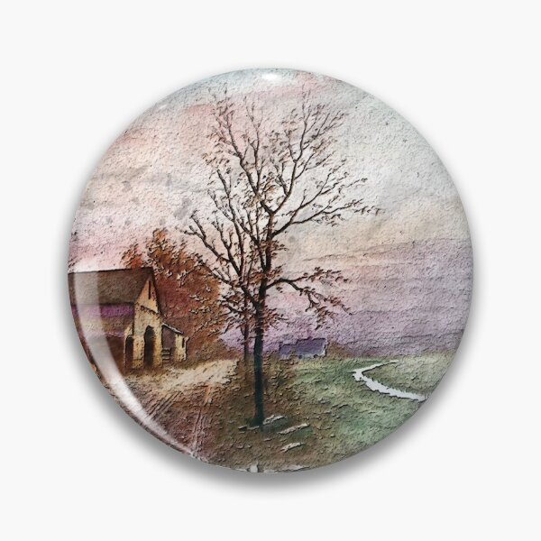 Item preview, Almost Evening Farm Shed In Autumn designed and sold by MJDezigns.