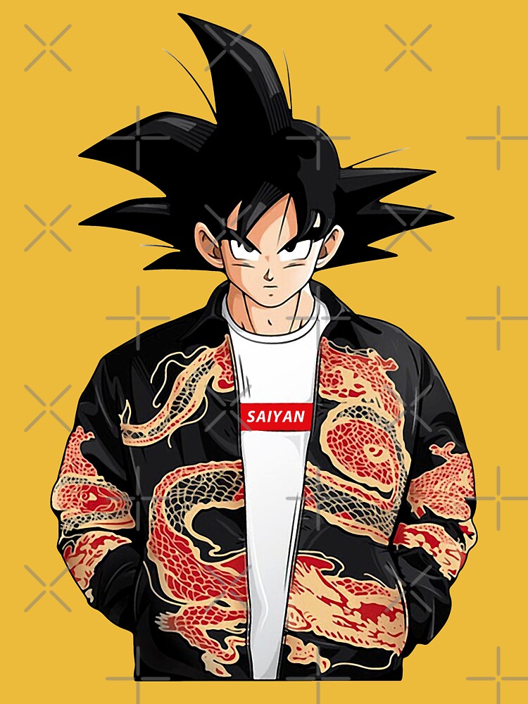 Download Awesome Supreme Drip Goku Digital Art Wallpaper