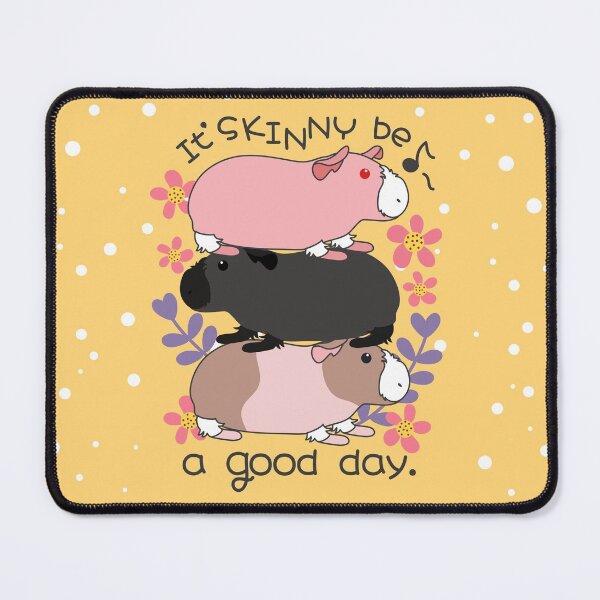 Item preview, It'Skinny be a good day-Skinny Pig-Yellow Background designed and sold by Lulupainting.