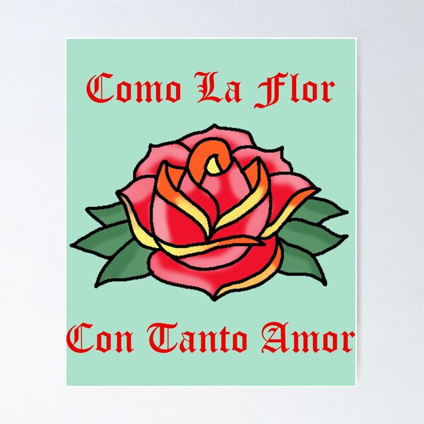 Selena Como La Flor Vintage Heart Song Lyric Print - Song Lyric Designs