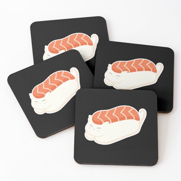 Item preview, Cute Salmon Nigiri Sushi Cat designed and sold by young85.