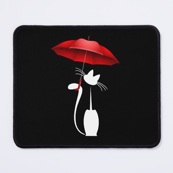 Item preview, Cartoon Cat With Red Umbrella designed and sold by KA DESIGNS.