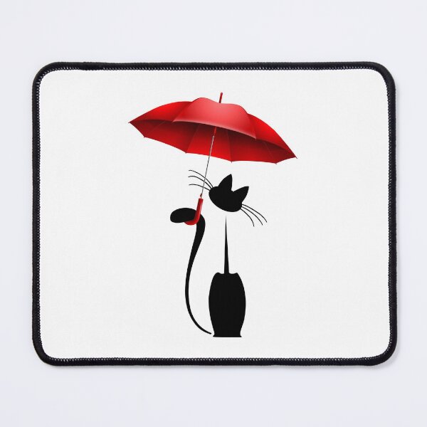 Item preview, Cartoon Cat With Red Umbrella designed and sold by KA DESIGNS.