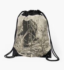 Kitty in Wonderland Drawstring Bag