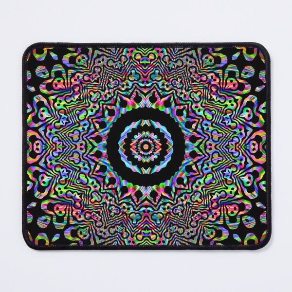 Item preview, Kaleidoscope Trippy Skulls Black designed and sold by PsychedelicPour.