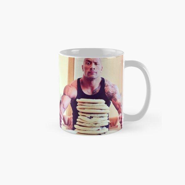 Item preview, Dwayne The Rock Johnson Eating Blueberry Pancakes designed and sold by ThadCox.