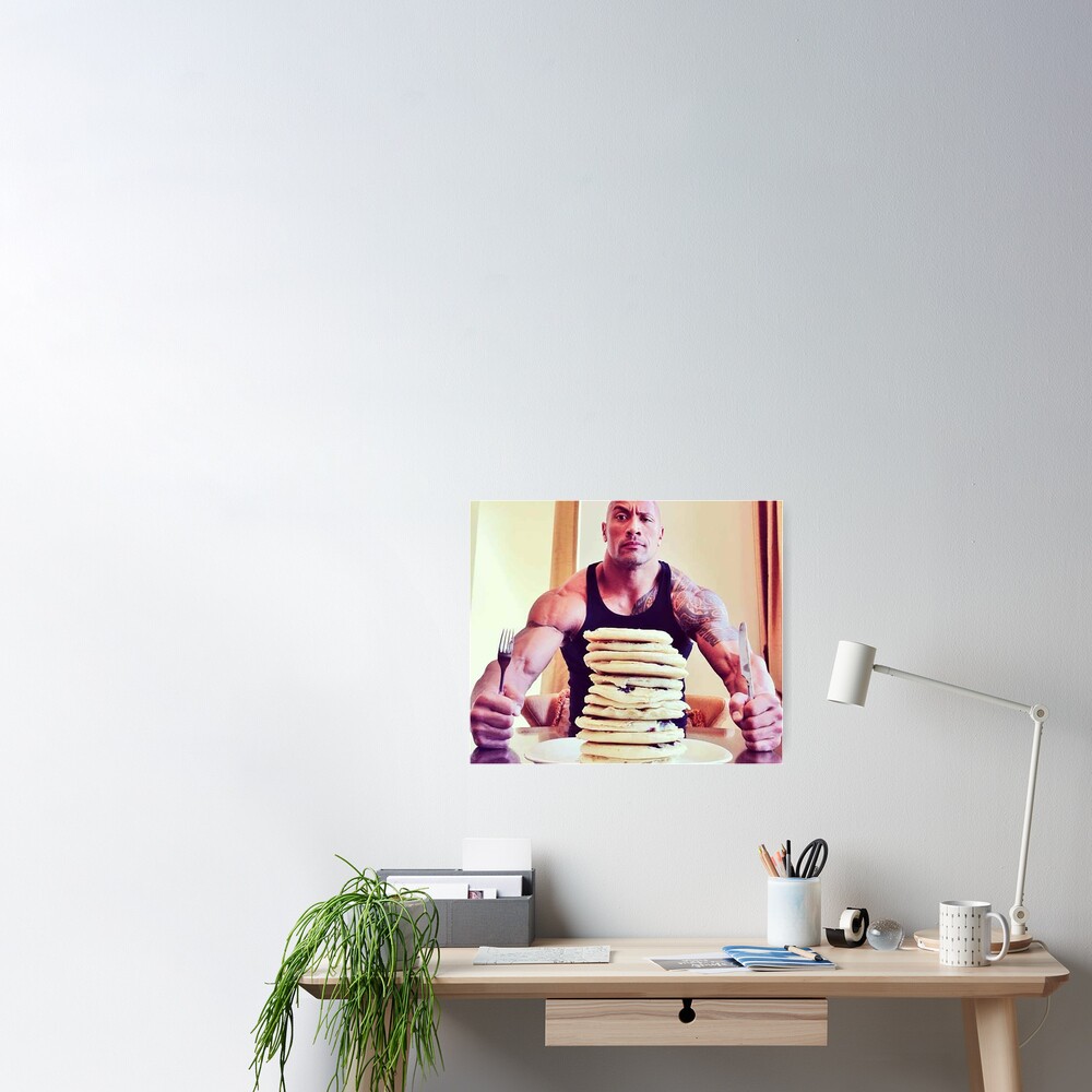  XYYDS Meme tapestry, The Rock Eating Pancakes Funny