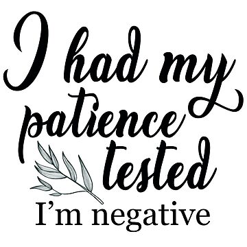 Artwork thumbnail, Negative Patience Levels by Happyhobbithole