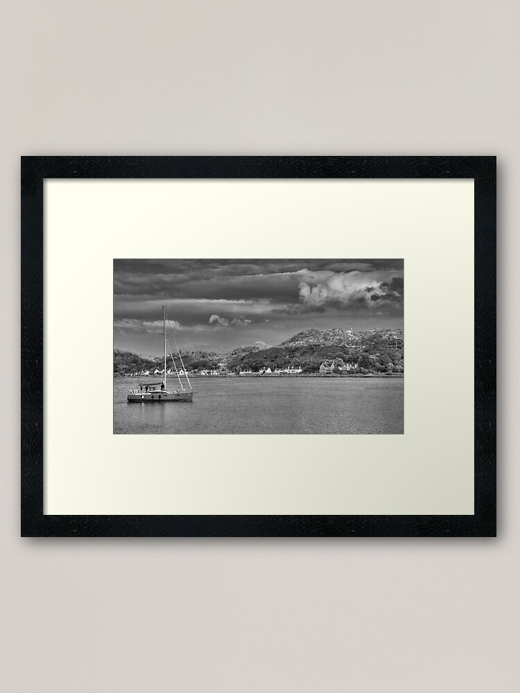 Alternate view of Lochinver Harbour, Sutherland, Scotland. Framed Art Print