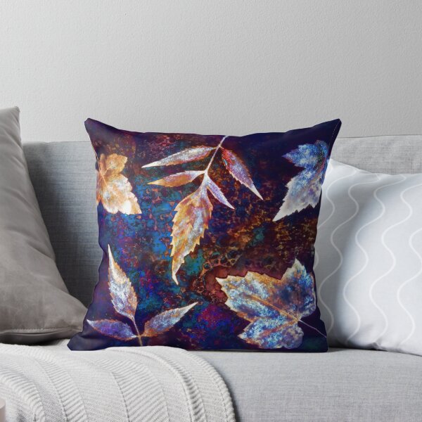 Item preview, Autumn leaves cyanotype 1 designed and sold by Red Witch Art.