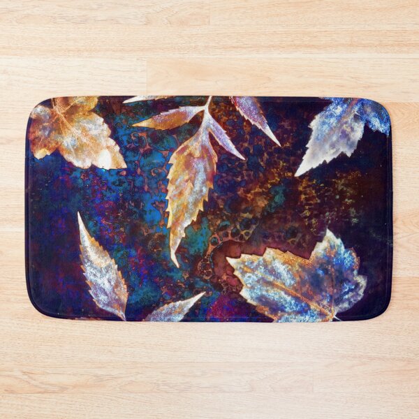 Item preview, Autumn leaves cyanotype 1 designed and sold by Red Witch Art.