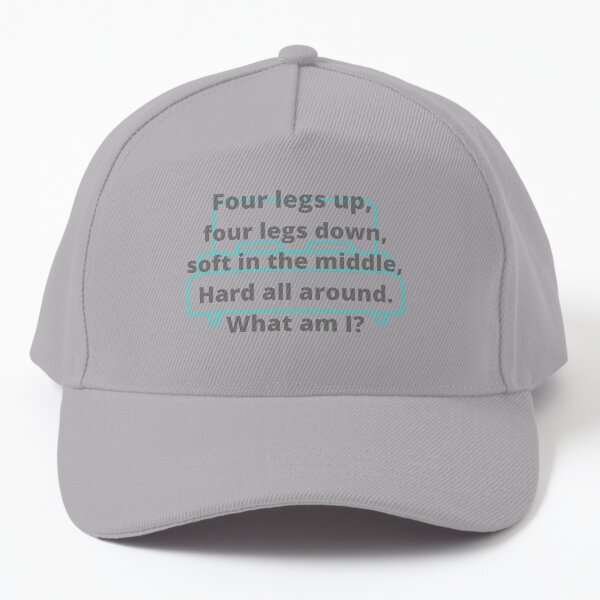 Cool riddles for kids - Four legs up Baseball Cap