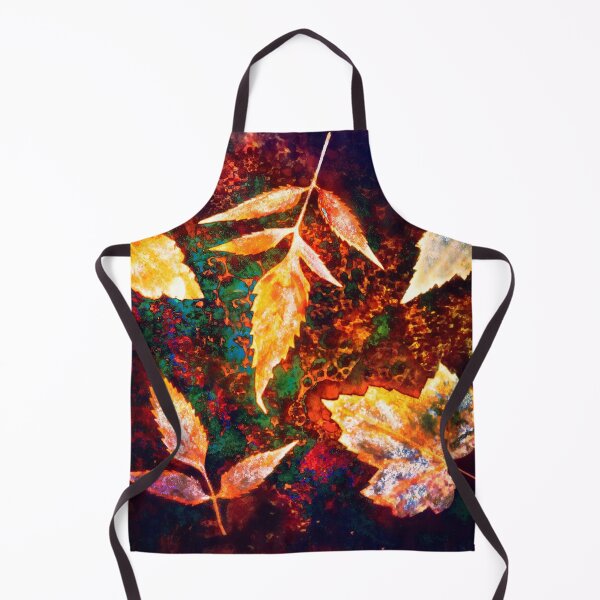 Item preview, Botanical autumn leaves on the rust background designed and sold by Red Witch Art.