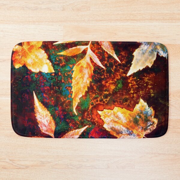 Item preview, Botanical autumn leaves on the rust background designed and sold by Red Witch Art.