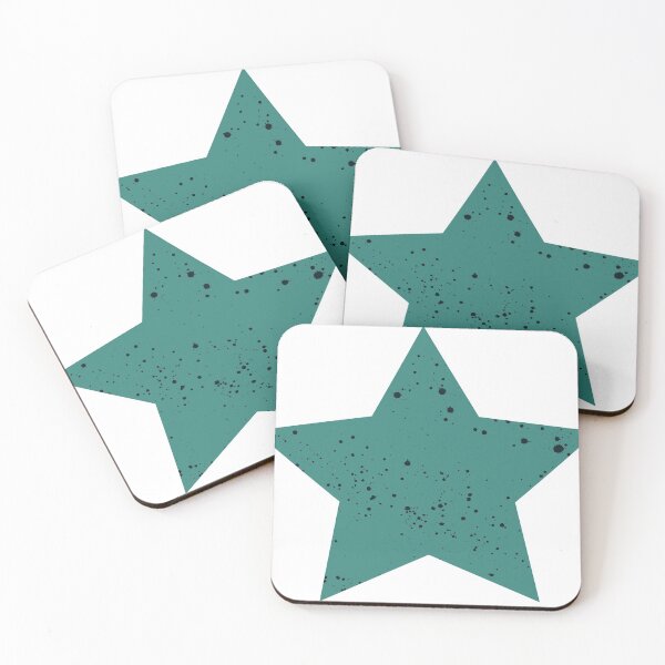 Item preview, Turquoise Blue Retro Star Print  designed and sold by HStudioPrints.