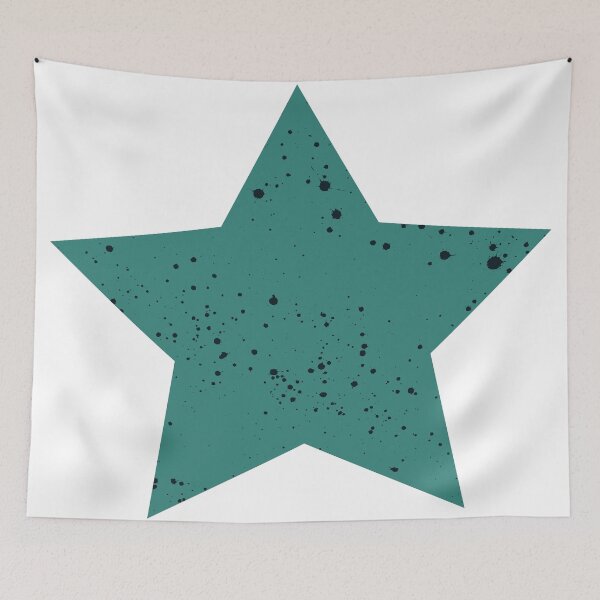 Item preview, Turquoise Blue Retro Star Print  designed and sold by HStudioPrints.