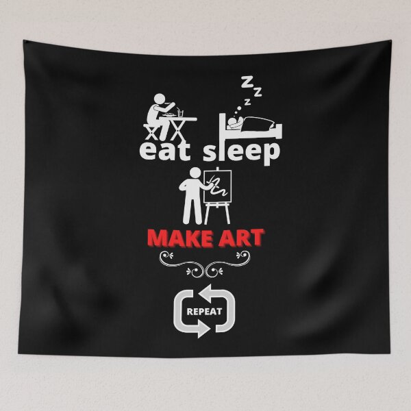 Item preview, Eat Sleep Make Art Repeat designed and sold by Cosmonauteur.