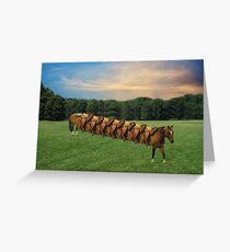 (✿◠‿◠) HORSE LIMO RIDES SEVEN LETS RIDE LOL (✿◠‿◠) Greeting Card