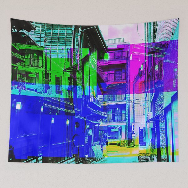 Item preview, Tokyo, Japan Narrow Street Glitch Art designed and sold by glitchhub.