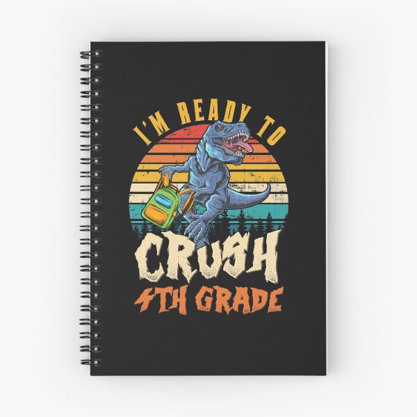 Item preview, I'm Ready To Crush 4th grade Dinosaur Vintage Back To School designed and sold by Pam140.